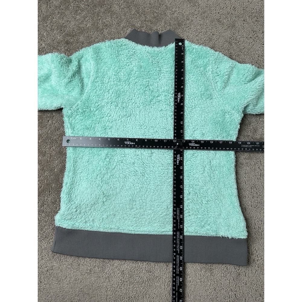 Girls Sweatshirt The North Face Teal Full Zip Fleece Cold Weather, Size XL (18) - Picture 8 of 9